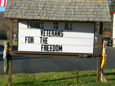 Thank You Veterans! - November 11, 2010